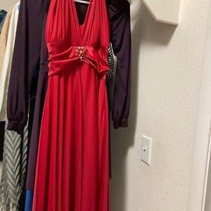 Red dress is new I bought it from Davis Bridal